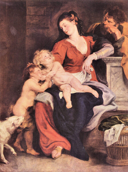 The Holy Family with the basket by Rubens